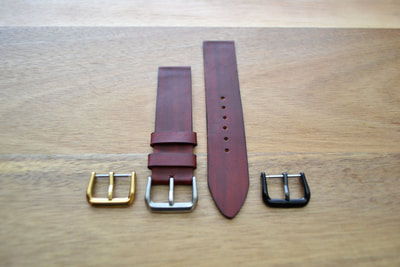 simple kangaroo leather watch band and strap